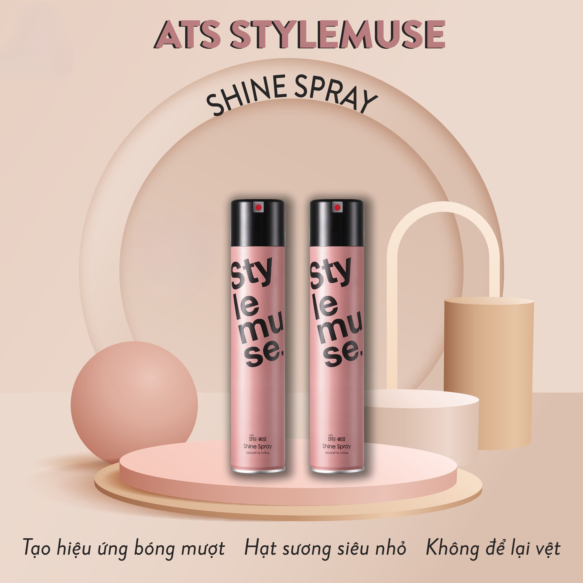 Xịt Bóng Tóc ATS Stylemuse Shine Spray 300ml | Chính Hãng 100%