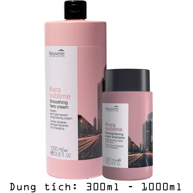 Dầu gội Nouvelle Kera Sublime phục hồi và dưỡng tóc Straightening Care Shampoo