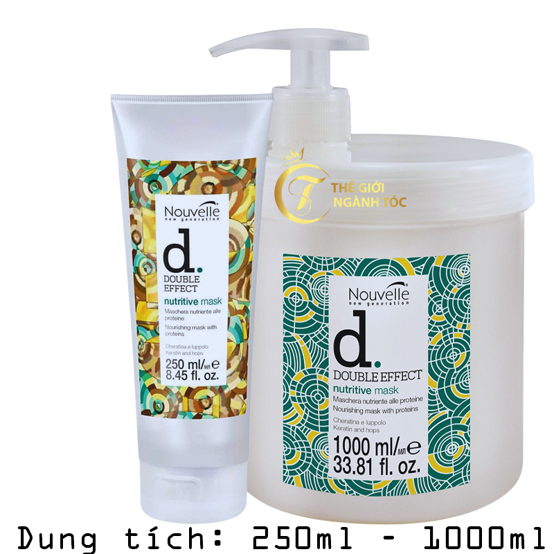 Hấp dầu Nouvelle phục hồi tóc hư tổn nặng Double Effect Nutritive Mask