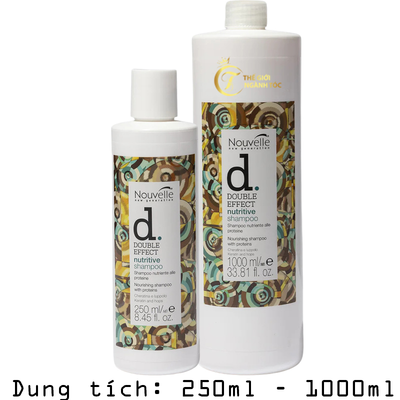 Dầu gội Nouvelle thảo dược phục hồi tóc hư tổn Double Effect Nutritive Shampoo